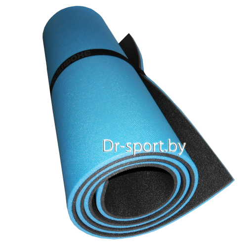 Коврик (пенка) гимнастический/туристический 12*0,6L1.8 голубой/антрацит